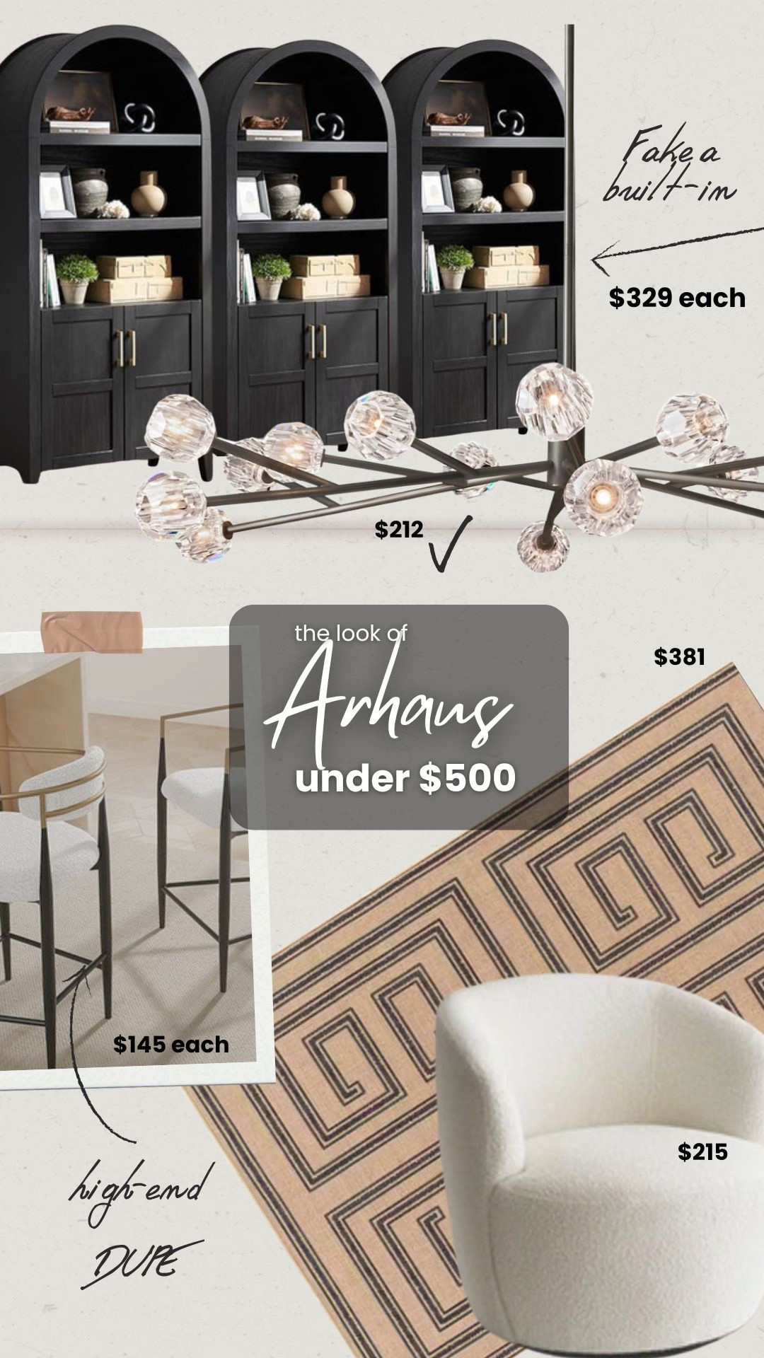  ✨ Love the luxe, cozy feel of Arhaus—but not the price tag? You’re not alone! I’ve curated a high-end Arhaus-inspired mood board, and here’s the best part… everything is under $500. 😍
Arhaus is known for its timeless, elegant, and organic aesthetic, but you don’t have to spend thousands to get the look. With the right textures, finishes, and styling tricks, you can recreate this designer vibe—for less.
✨ Save this for inspo & follow @90daydreamhome for more luxury looks on a budget!

#LTKHome #LTKStyleTip