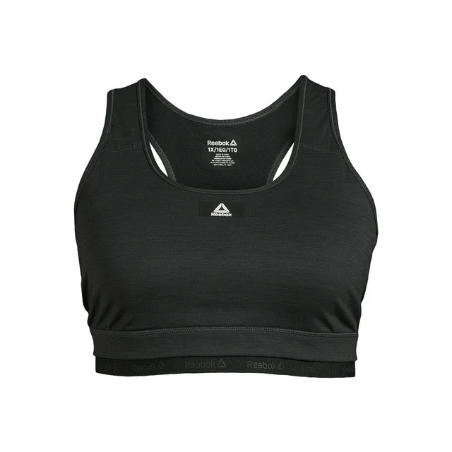 Reebok Women's Plus Size Medium Impact Flex Bra with Removable Cups, Sizes 1X-4X | Walmart (US)
