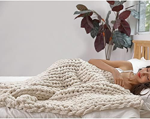 ZUIBESCHOS Chunky Knit Blanket Warm Chenille Yarn Throw Blanket 40x40 Inch Cozy Throw Yarn Blanke... | Amazon (US)