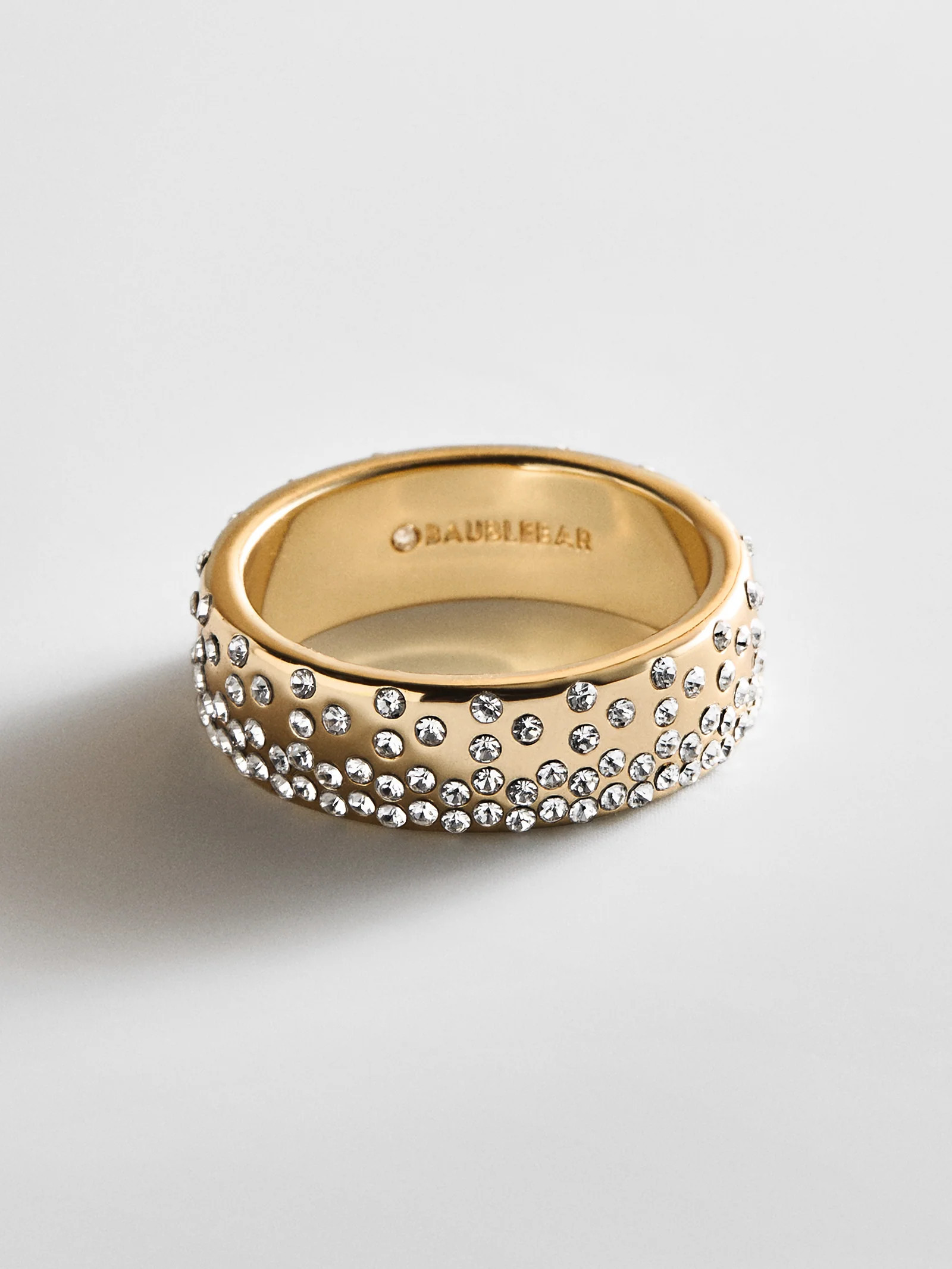 Lola Ring - Gold/Pavé - 6 / Clear/Gold | BaubleBar