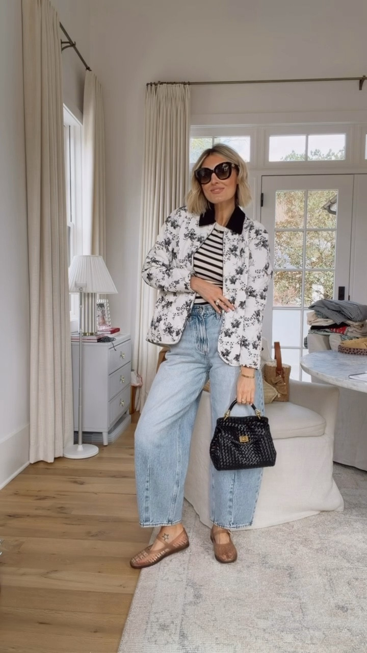 This quilted jacket has the cutest floral print 😍 I love it styled here with the stripes for a mixed print look! Wearing XS in the jacket/tank & size 4 in the barrel jeans. 

Loverly Grey, Walmart find, Walmart fashion, quilted jacket, floral jacket, barrel jeans, spring fashion, spring outfit ideas 

#LTKSeasonal #LTKootd