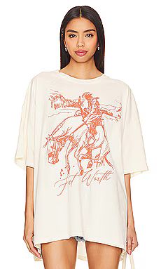 DAYDREAMER Fort Worth Tee in Stone Vintage from Revolve.com | Revolve Clothing (Global)