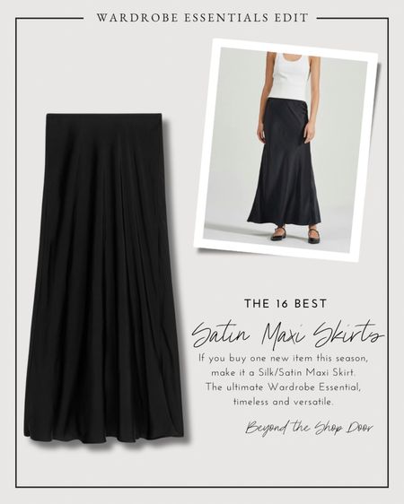 The 16 Best Satin Maxi Skirts

If you buy one new item this season, make it a Silk/Satin Maxi Skirt.

The ultimate Wardrobe Essential, timeless and versatile.

A curated collection of my 16 affordable favourites.

A follow up to my previous styling idea posts.



#LTKaustralia #LTKover40 #LTKstyletip