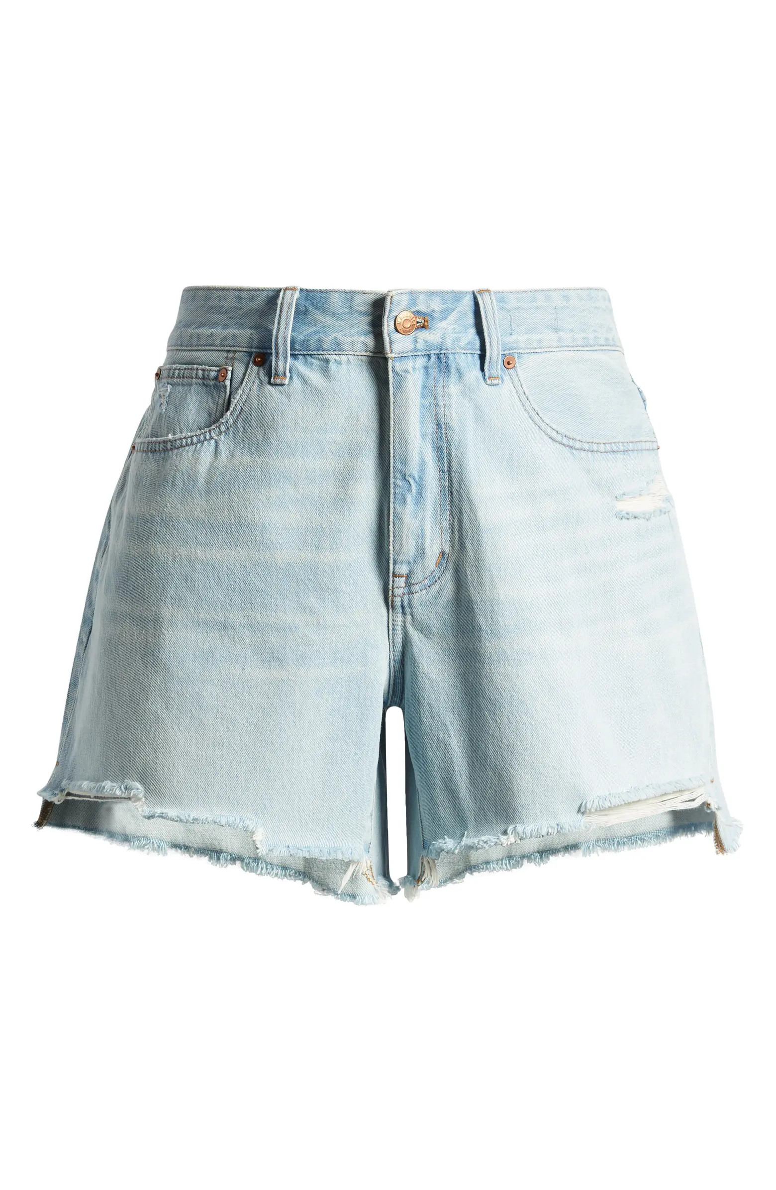 Step Hem Edition: Relaxed Mid Length Denim Shorts | Nordstrom