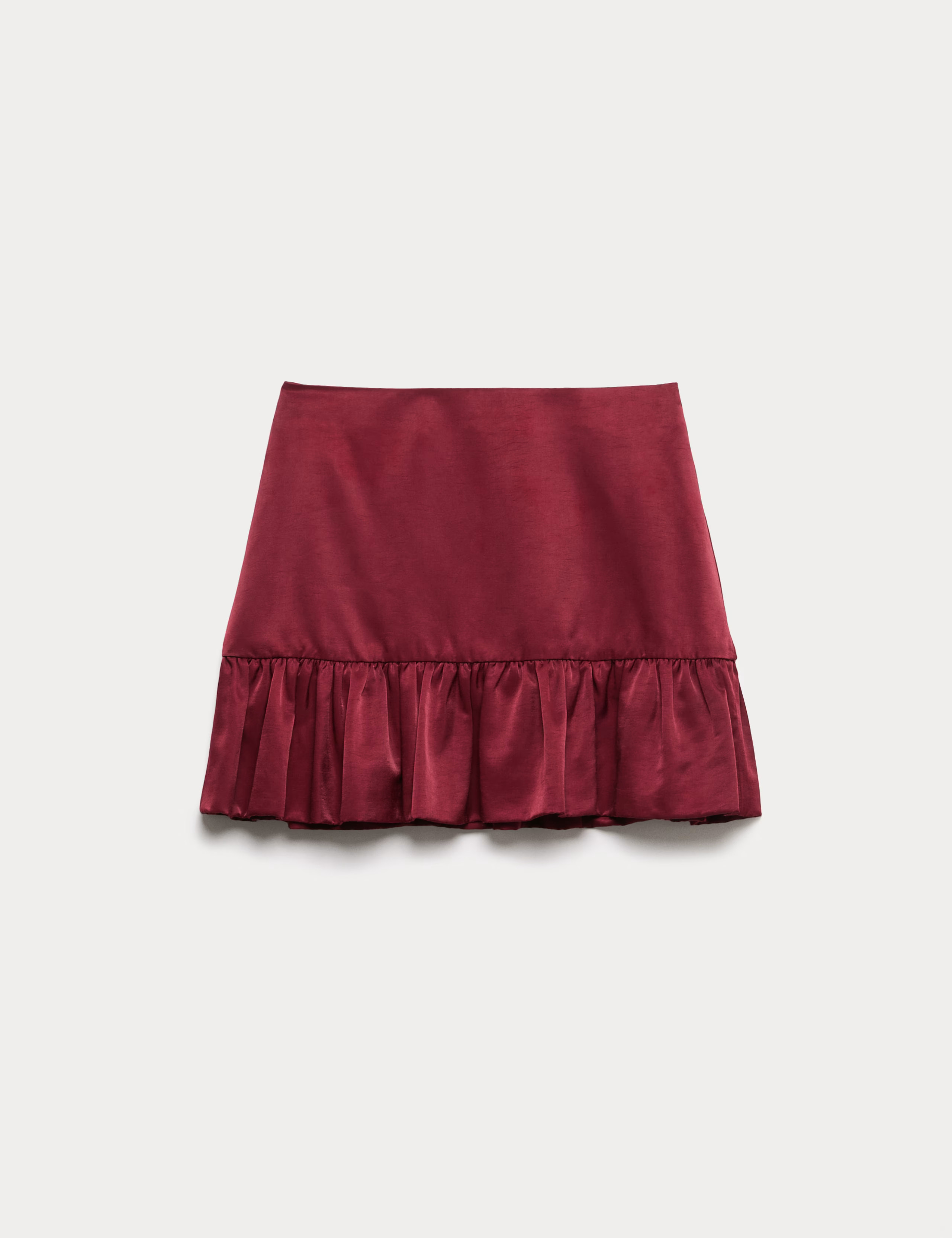 Satin Ruffle Mini A-Line Skirt | Marks & Spencer (UK)