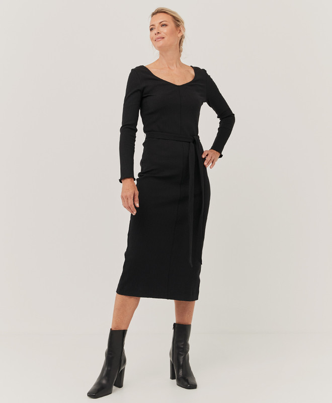 stretch rib jazz dress | Pact Apparel