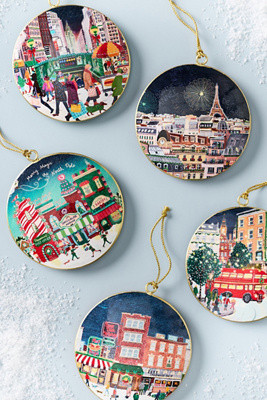 Holiday in the City Metal Ornament | Anthropologie (US)