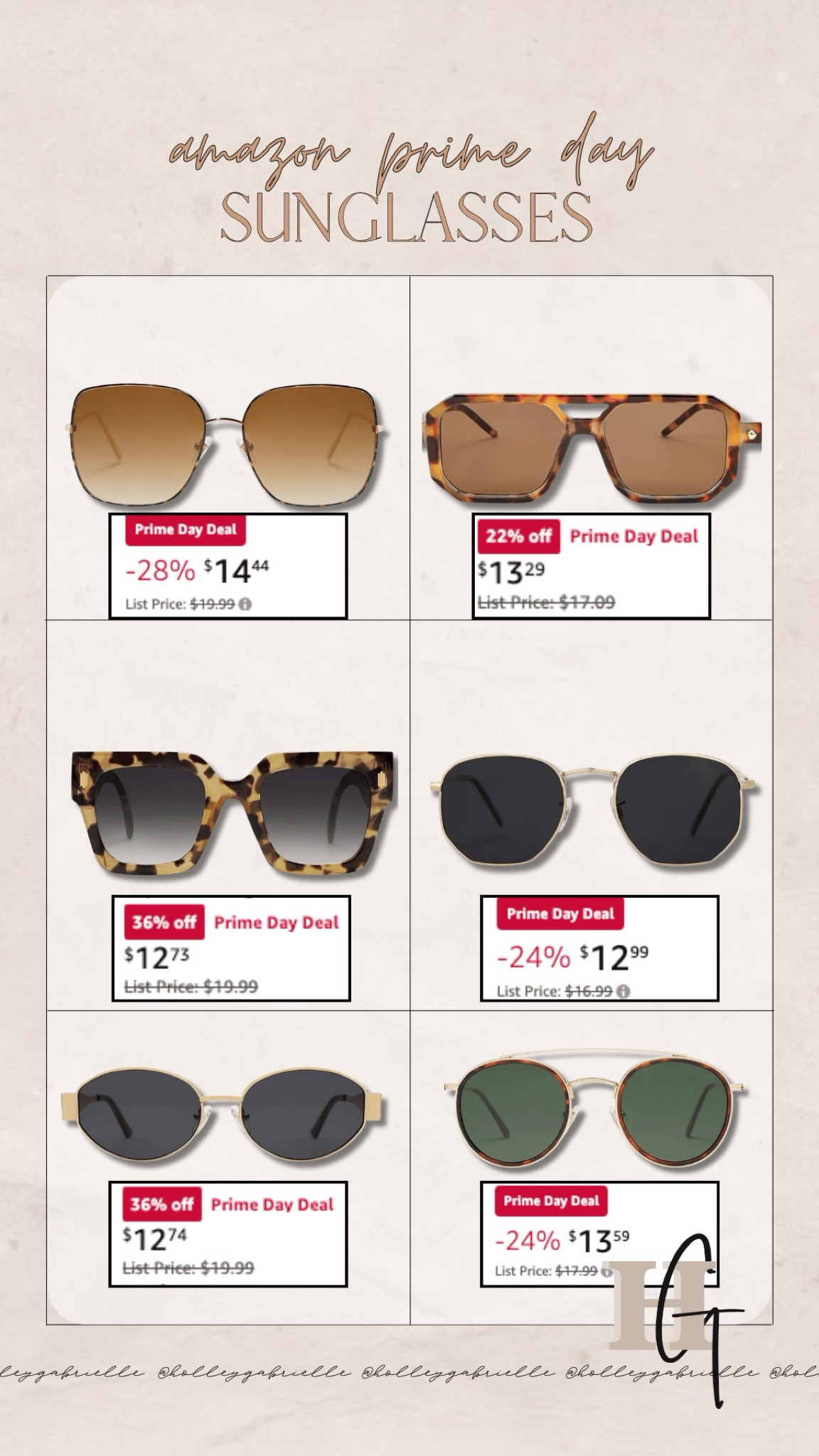 BEST OF PRIME DAY DEALS | Sunglasses under $15!!! 😎👏🏼 I own several from this brand & love!

Amazon Prime Day, prime day finds, prime day deals, best of prime day deals, prime day finds, prime day steals, sunglasses, sunnies, summertime essentials, accessories, accessories under $20, beach essentials / Holley Gabrielle 

#LTKSaleAlert #LTKFindsUnder50 #LTKTravel