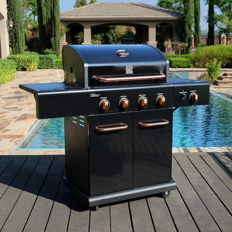 Kenmore 4-Burner Propane Gas Grill with Searing Side Burner | Wayfair North America