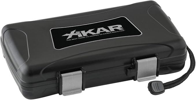 Xikar Cigar Travel Humidor, Extreme Protection, Rugged, Travel Case for 5 Cigars, Airtight, Water... | Amazon (US)