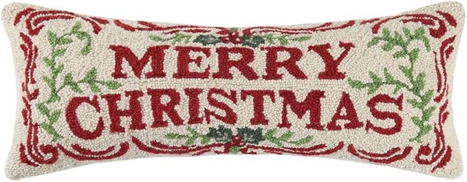 Peking Handicraft 31KM91C26OB Christmas at the North Pole Merry Christmas Hook Pillow | Amazon (US)