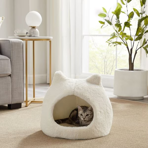 Best Friends by Sheri Meow Hut Covered Cat & Dog Bed | Chewy.com
