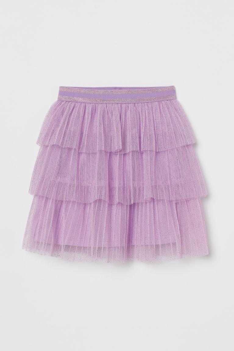 H & M - Glittery Tulle Skirt - Purple | H&M (US + CA)