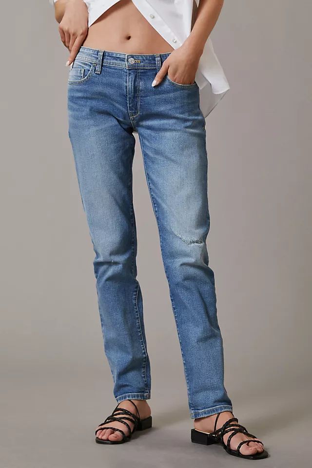 Pilcro Mid-Rise Slim Boyfriend Jeans | Anthropologie (US)