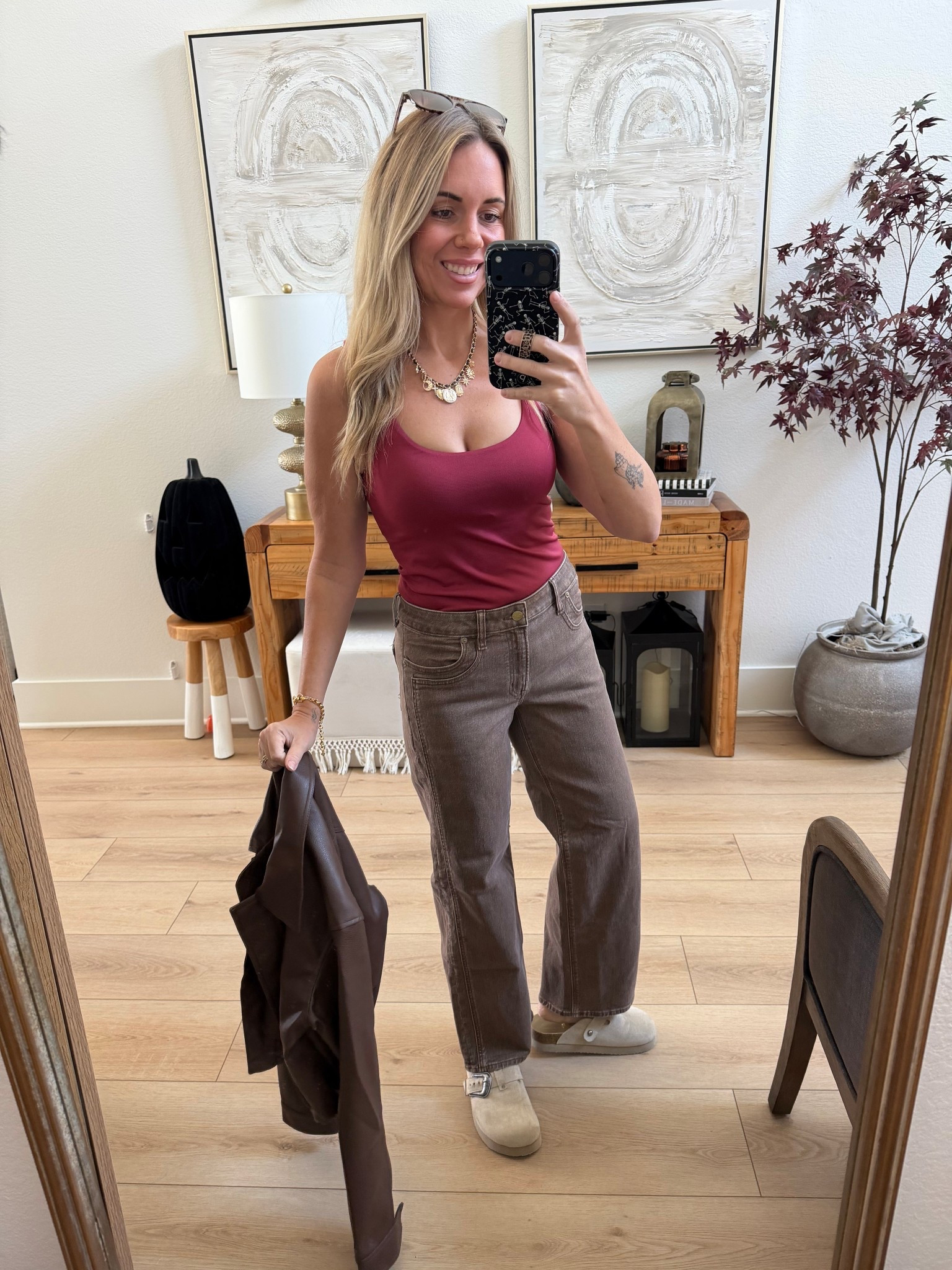 Size down if you want a snug fit in the booty and waist. Do your true size if you prefer the loose baggier fit. Both work for me but I do like to size down in these.