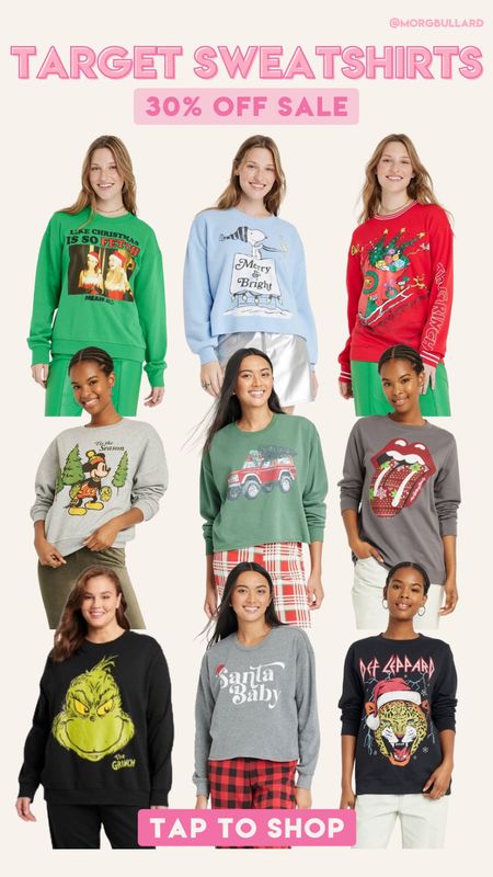Holiday Sweatshirts | Target Sale | Target Deals | Target Sweatshirts | Christmas Sweatshirts 

#LTKHoliday #LTKsalealert #LTKSeasonal