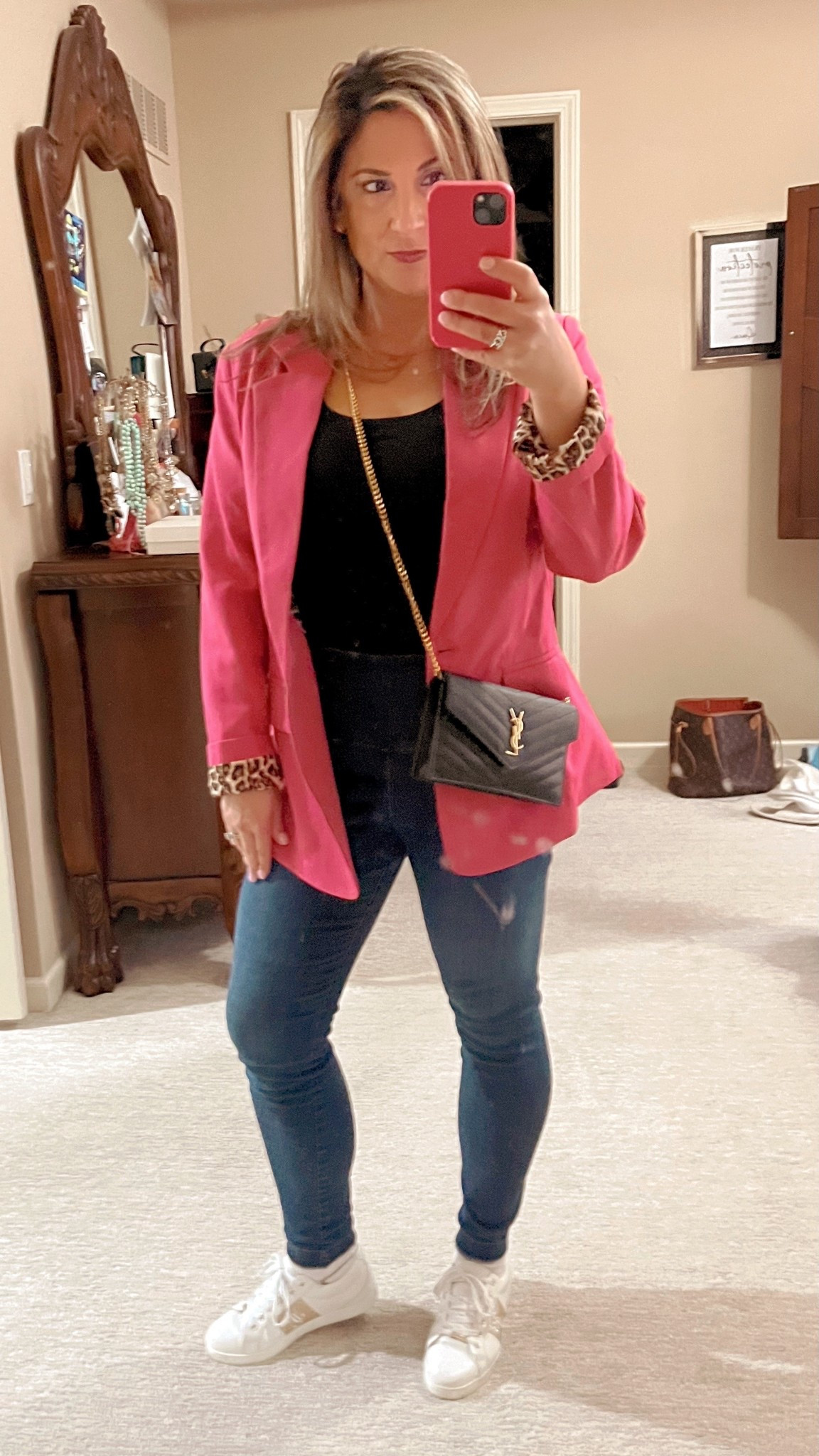 Love this pink blazer!! You can dress it up or down. 

#LTKootd #LTKOver40 #LTKSeasonal