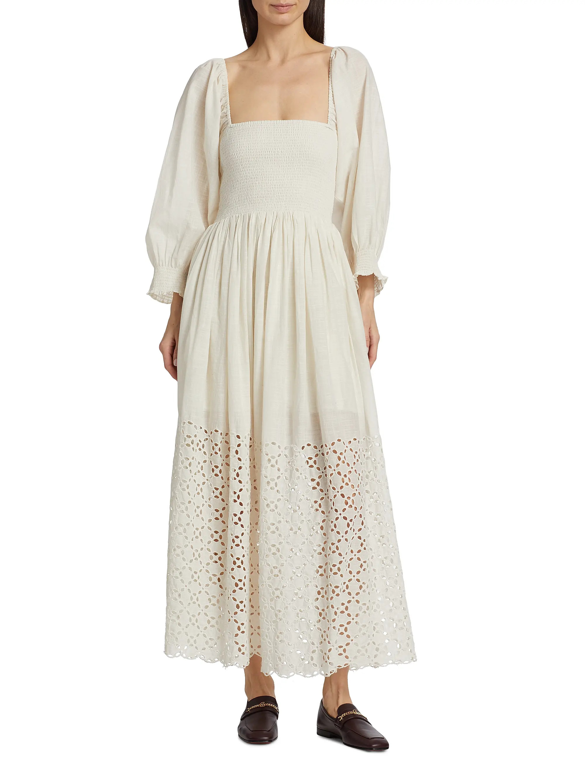 Perfect Storm Eyelet Cotton Maxi Dress | Saks Fifth Avenue