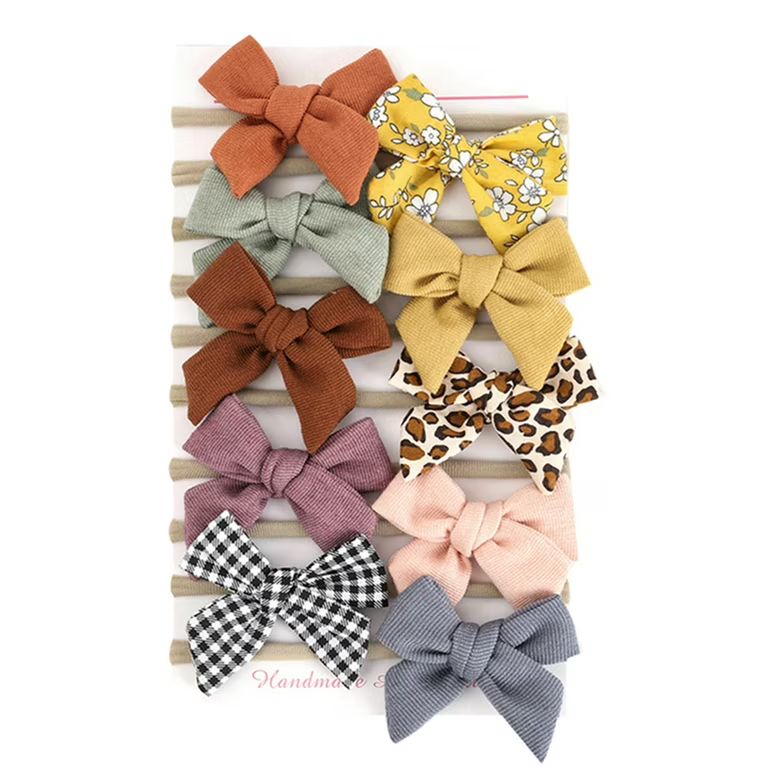 ELF Baby Girl Headbands and Hair Bows, Stretchy Nylon Hairbands for Newborn, Infant, Toddlers | Walmart (US)