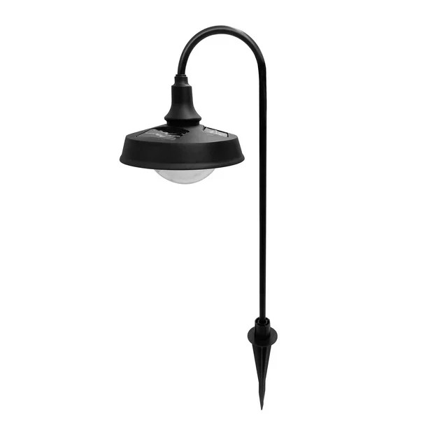 Better Homes & Gardens Solar Powered Matte Black Metal Landscape LED Pathway Downlight, 20 Lumens | Walmart (US)