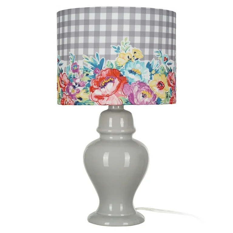 The Pioneer Woman Sweet Romance Table Lamp, Grey Finish | Walmart (US)