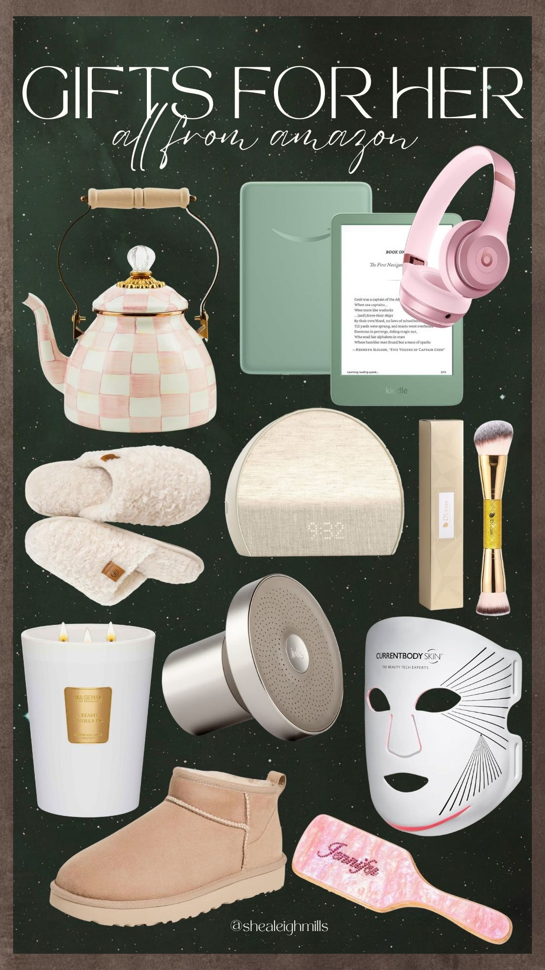 Gifts for her — all from Amazon 💌 Perfect for moms, sisters, besties, coworkers, or yourself. Linked cozy slippers, UGG dupes, Kindle, LED face mask, checkered tea kettle, candle, Beats, makeup brush & more cute finds she’ll love unwrapping 🎁✨


Amazon gifts for her, gift ideas for women, Christmas gifts for her, holiday gift guide, women’s gift ideas, cozy gifts, Kindle gift idea, LED face mask beauty, Beats headphones pink, UGG slipper dupes, Amazon finds gift guide

#LTKHoliday #LTKSeasonal #LTKGiftGuide