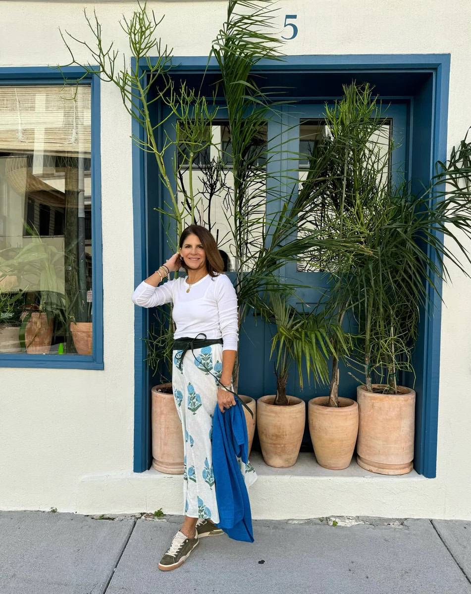 Hanley Midi Skirt Blue Milos | Madison Mathews