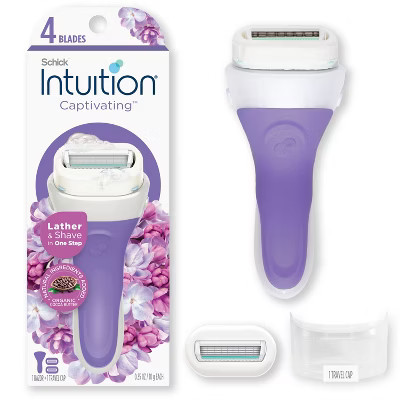 Schick Intuition Women’s 4 Blades Reusable Captivating Razor Kit - 3ct: Whole Body, All Hair Types | Target