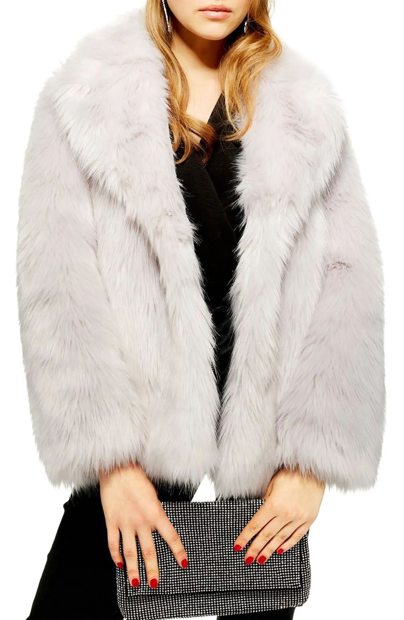 Topshop Camille Hooded Faux Fur Coat | Nordstrom