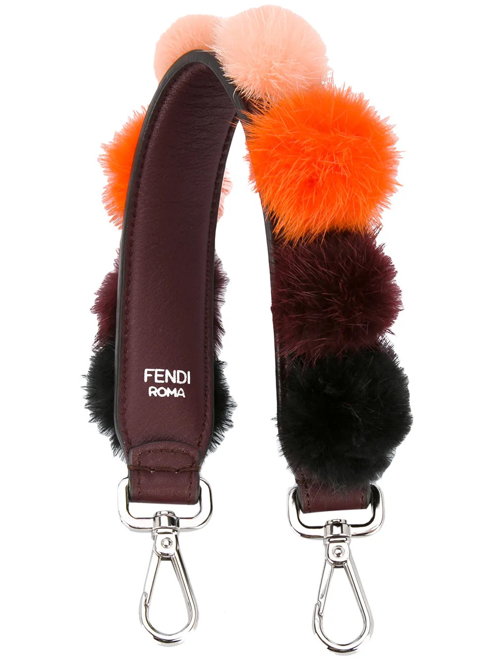 Fendi pom pom mini Strap You - Red | FarFetch Global