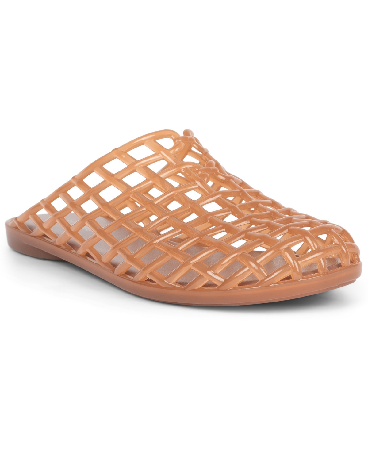 Jeffrey Campbell Women's Sea-Glass Caged Jelly Mules - Clear/Natural | Macy's