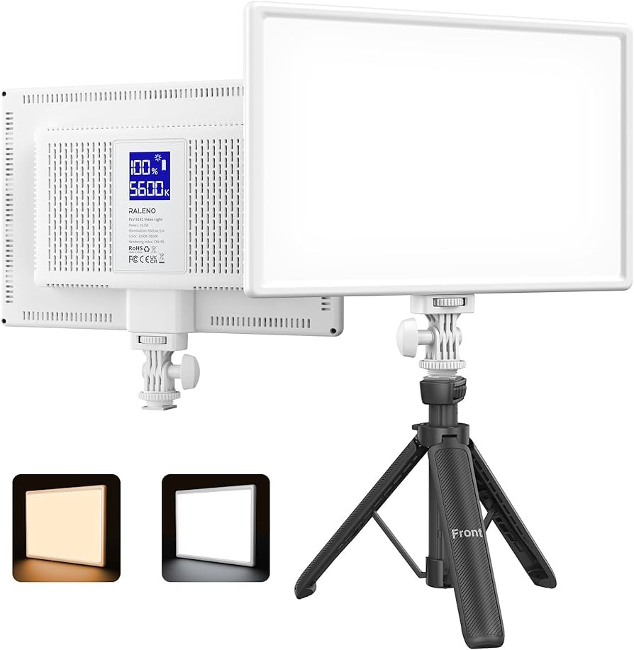 Amazon.com : RALENO Led Video Light, Built-in 8000mAh Battery 2500-6500K CRI95+ 0-100% Brightness Adjustment on Camera Light, for Vlog Lighting Video Conference YouTube Studio Photography : Electronics | Amazon (US)
