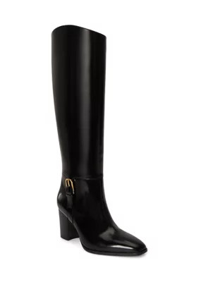 Raelynn Glazed Leather Tall Boot Heels | Belk