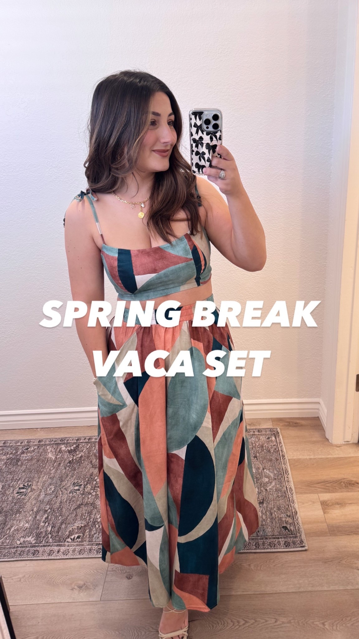 Vacation spring break outfit with the cutest set!! 5’0” 145lbs
Set top size: small
Set skirt size: small
Cardigan: size small (size up if you were larger busted)
Purse code: Mimi
Jewelry code: mimi15

#LTKTravel #LTKSeasonal #LTKFestival