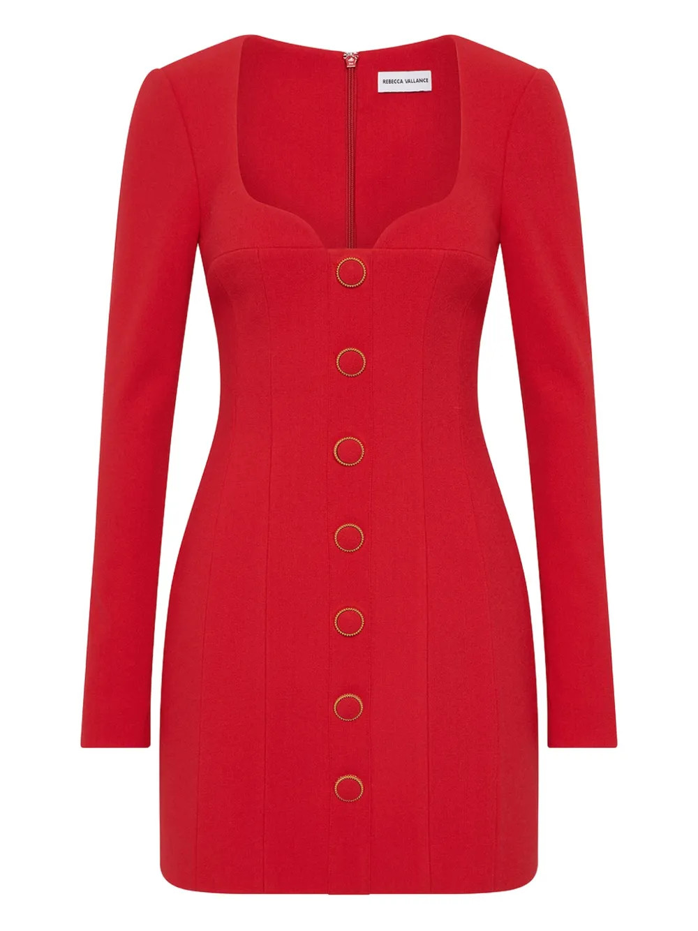 Rebecca Vallance Cameron button-front Mini Dress | Red | FARFETCH | Farfetch Global