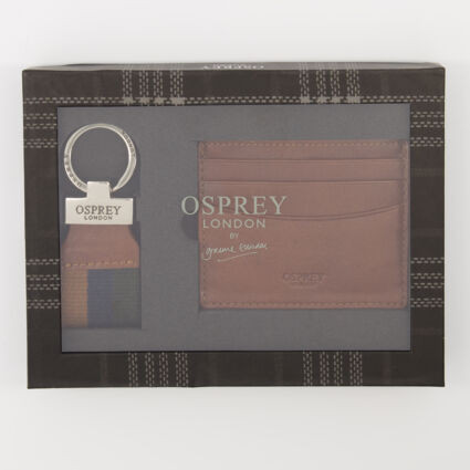 Two Pack Brown Keyring & Card Holder Gift Set | TK Maxx