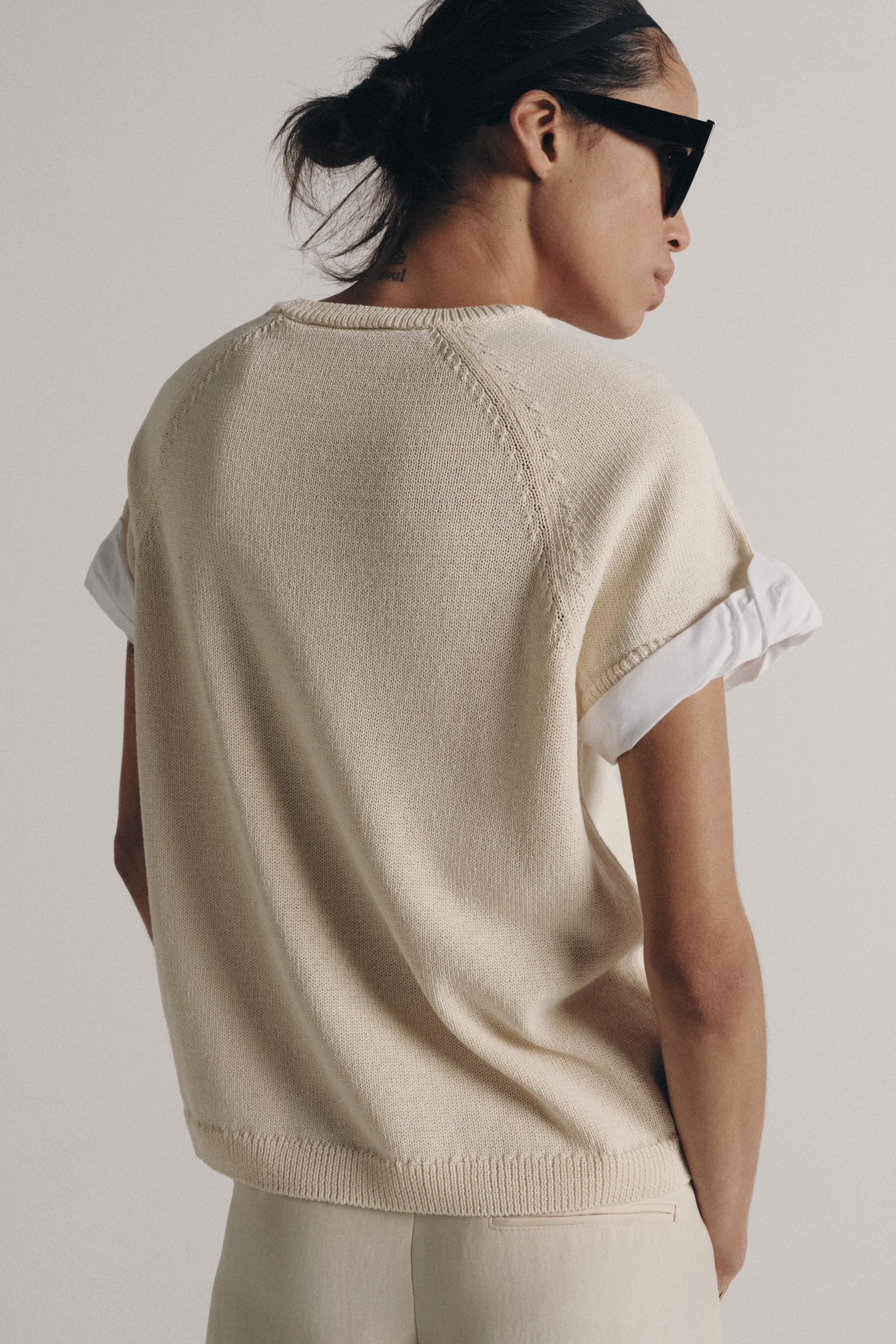 KNIT JUMPER WITH CONTRAST TURN-UP SLEEVES | Zara US