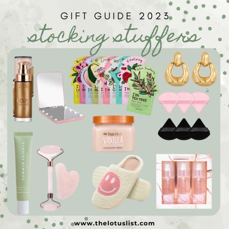 Gift Guide 2023 - Stocking Stuffers

LTKbeauty / ltkfindsunder50 / ltkfindsunder100 / LTKunder50 / LTKunder100 / LTKshoecrush / gift guides / gift guide / stocking stuffer / stocking stuffers / gifts for her / Christmas gifts / Christmas / stocking stuffers for her / beauty gifts / earrings / gold hoop earrings / body glow / travel mirror / sale / sale alert 

#LTKHoliday #LTKSeasonal #LTKsalealert