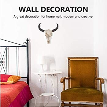 IMIKEYA Bull Head Skull Wall Hanging Art Southwestern Cow Steer Skull Nordic Style Wall Hanging A... | Amazon (US)