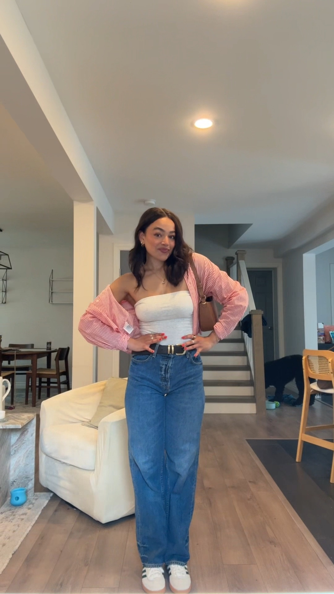 Summer outfit of the night!! this one feels so cute😌🩷🤓

tube top: small
button up: medium
pants: 26

summer outfit, summer night out outfit, dinner and drinks outfit, casual summer outfit, button up outfit, evening outfit, sneakers outfit, outfit of the day, ootd, the perfect summer bag, shoulder bag, jeans styling, grlfrnd denim

#LTKSeasonal #LTKSummerEdit #LTKStyleTip