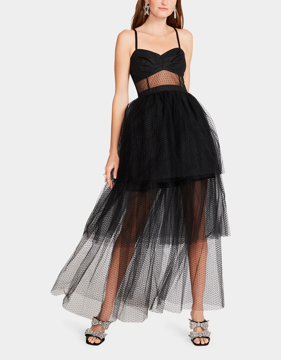EMILY TULLE DRESS BLACK | Betsey Johnson