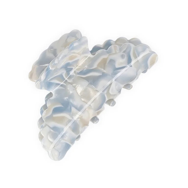 Time and Tru Women's Hair Claw Clips, 2-Pack, Blue | Walmart (US)