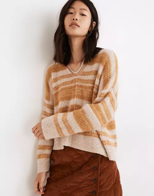 Space-Dyed Staley V-Neck Pullover Sweater | Madewell