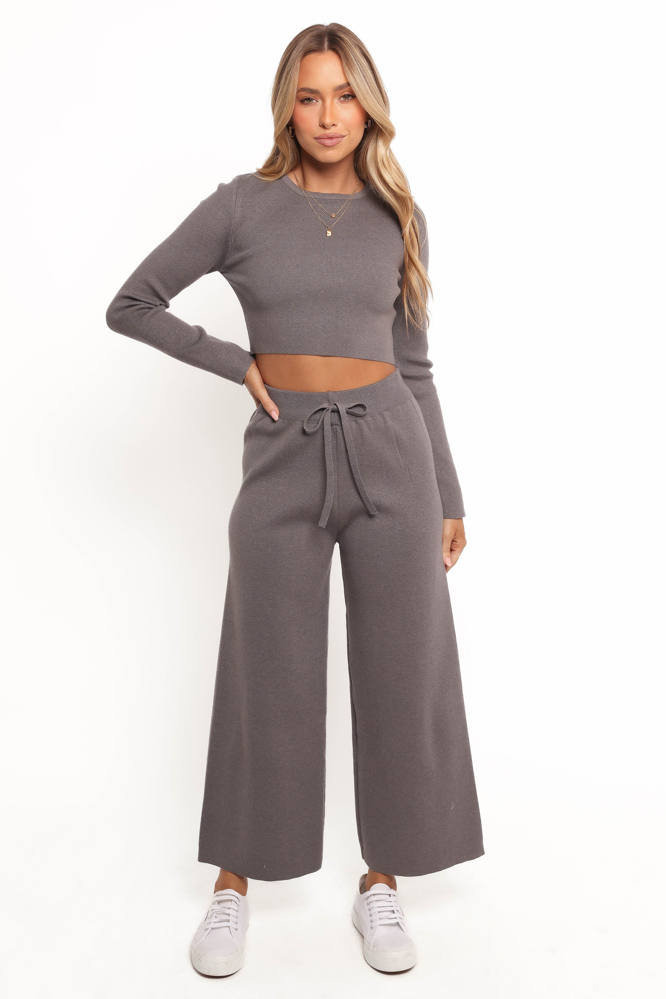 Ayers Long Sleeve Set - Charcoal Grey | Petal & Pup (US)
