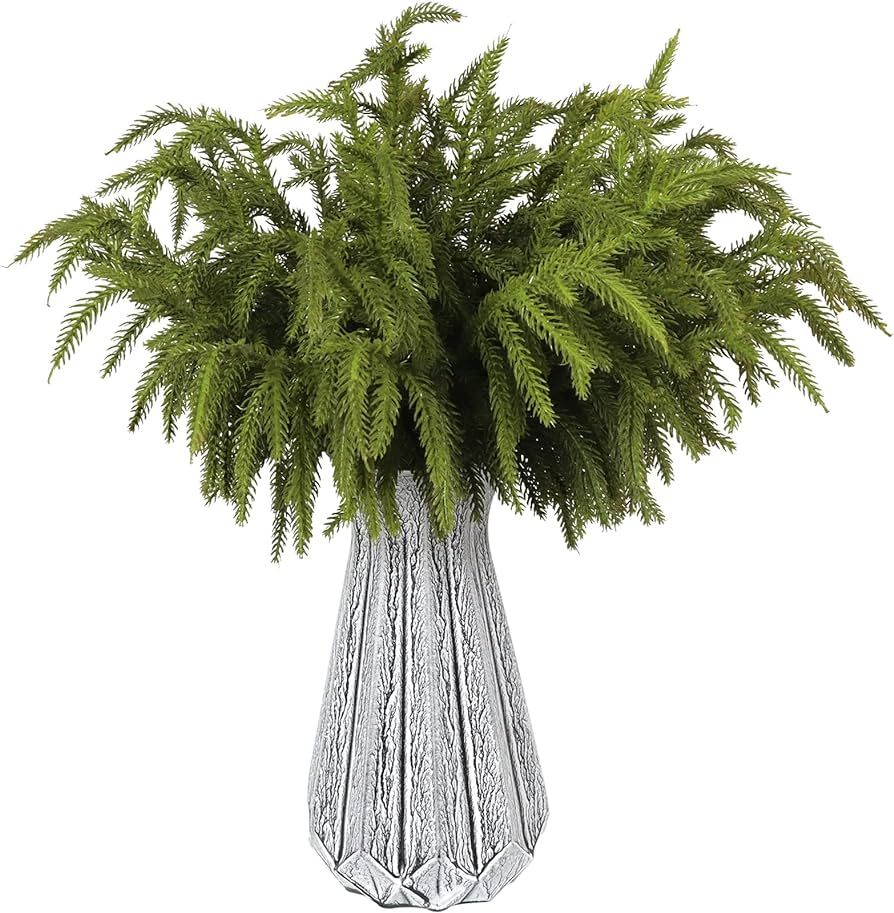 Artgar 12PCS Pine Branches, 18 Inch Artificial Pine Branches Green Pine Stems Real Touch Pine Bra... | Amazon (US)
