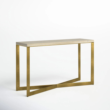 Tulane 50'' Solid Wood Console Table Best Sculptural Console Tables