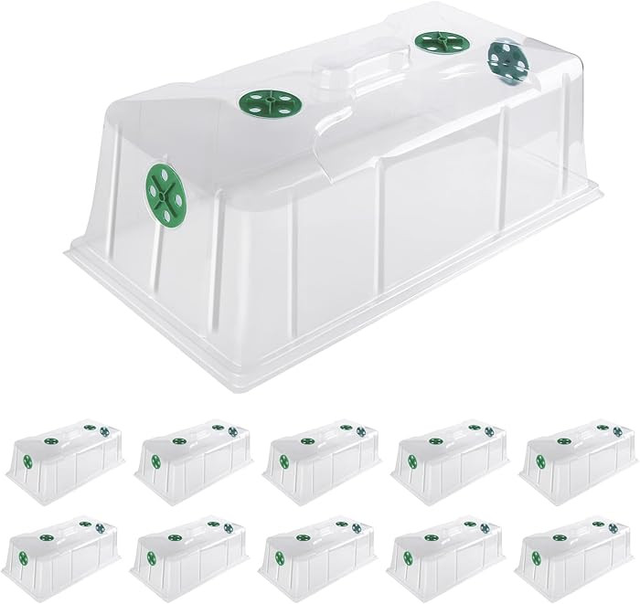 MIXC 10 Pack Humidity Dome 7" Tall Extra Strength, 1020 Growing Trays Cover, Propagation Seed Clo... | Amazon (US)