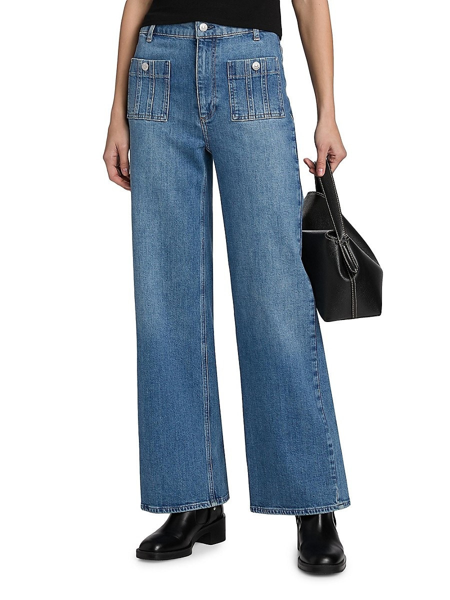 Paige Women's Anessa High-Rise Wide-Leg Jeans - Pauley - Size 25 (2) | Saks Fifth Avenue OFF 5TH