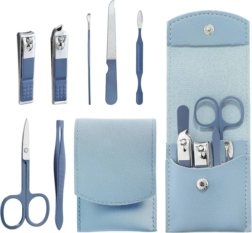 7 Pieces Stainless Steel Manicure Kit, Manicure Set Professional Nail Clipper Kit Set - Nail Clipper | Amazon (US)