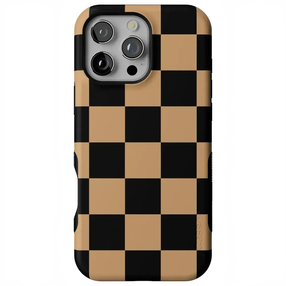 Fit Check | Black & Brown Checkerboard Case | CASELY